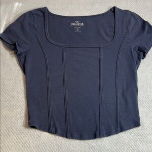 Hollister Dark Blue Square Neck Tee